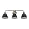 Hello Honey® Robert Stevenson Lighting Josie Metal 3-Light Vanity with Shades